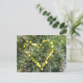 Herz aus Blumen Postkarte (Stehend Vorderseite)