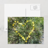 Herz aus Blumen Postkarte (Vorne/Hinten)
