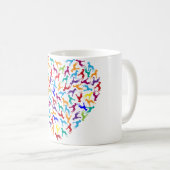Herz aus den Großen Dänen Kaffeetasse (VorderseiteRechts)