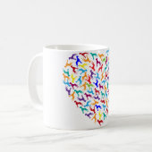 Herz aus den Großen Dänen Kaffeetasse (Vorderseite Links)