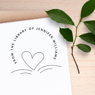 Herz aus der Bibliothek des modernen, maßgeschneid Gummistempel