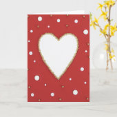 Herz aus Gold Festive Karte (Gelbe Blume)
