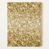 Herz aus Gold Glitter Personalized Planer (Rückseite)