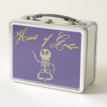 Herz aus Gold Metall Lunchbox
