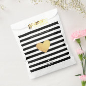 Herz aus Gold mit Streifen Geschenktütchen (Versiegelt)