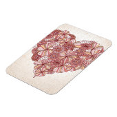 Herz aus handgezogenen Blume Magnet (Linke Seite)