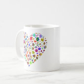 Herz aus Herbstlaub Kaffeetasse (Vorderseite Links)