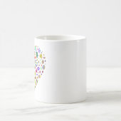 Herz aus Herbstlaub Kaffeetasse (Mittel)