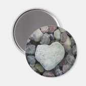 Herz aus Stein Magnet (Vorderseite/Rückseite)