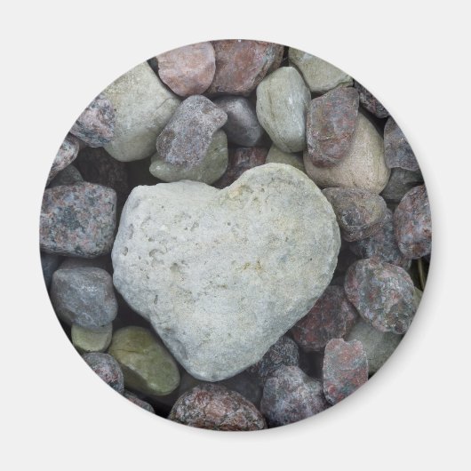 Herz aus Stein Magnet (Vorne)