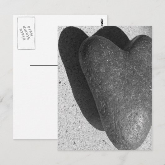 Herz aus Stein Postkarte (Vorne/Hinten)