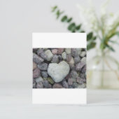 Herz aus Stein Postkarte (Stehend Vorderseite)