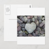 Herz aus Stein Postkarte (Vorne/Hinten)