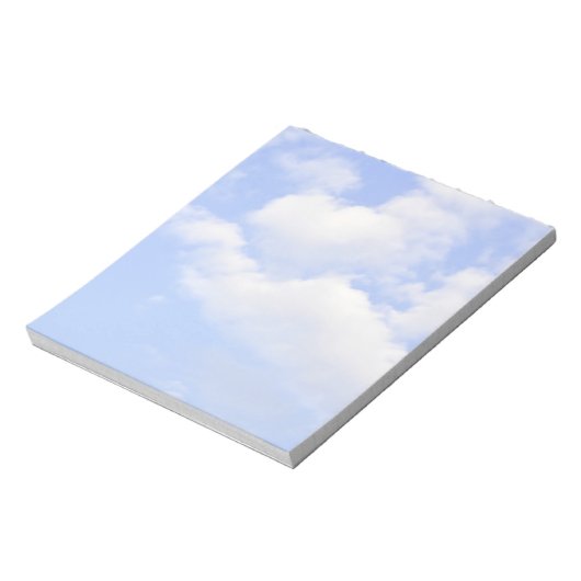 Herz aus Wolken Notepad Notizblock (Rotiert)