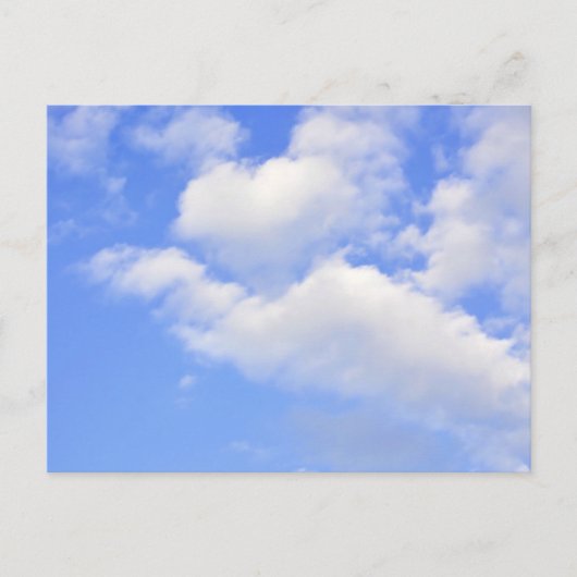 Herz aus Wolken Postkarte (Vorderseite)