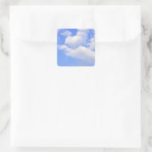 Herz aus Wolken Quadratischer Aufkleber (Tasche)