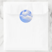 Herz aus Wolken Runder Aufkleber (Tasche)