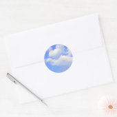 Herz aus Wolken Runder Aufkleber (Umschlag)
