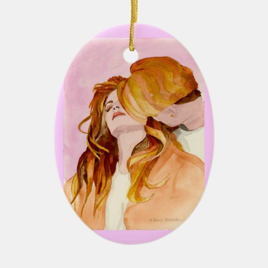 Herz-Ausdruck Keramik Ornament (Vorne)
