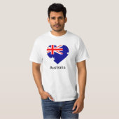 Herz - Australische Flagge T-Shirt (Vorne ganz)