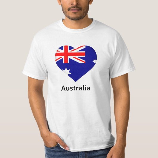 Herz - Australische Flagge T-Shirt (Vorderseite)