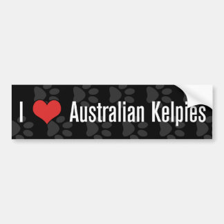 (Herz) australische Kelpies I (dunkel) Autoaufkleber