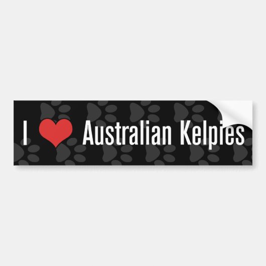 (Herz) australische Kelpies I (dunkel) Autoaufkleber (Vorne)