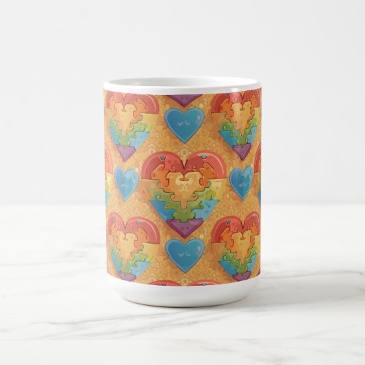 Herz Autismus Kaffeetasse (Mittel)