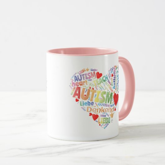 Herz - Autismus Tasse (VorderseiteRechts)