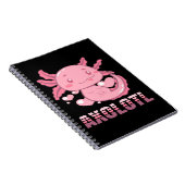 Herz Axolotl | Niedlicher Cartoon Axolotl Notizblock (Rechte Seite)