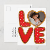 Herz Baby Foto Geburtsankündigung Keepake LIEBE Postkarte (Vorne/Hinten)