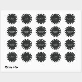 Herz - BabYShower Stickers-5 Runder Aufkleber (Blatt)