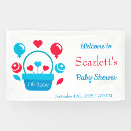 Herz, Ballons und Herzkorb Banner