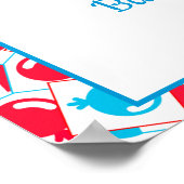 Herz, Ballons und Herzkorb Poster (Ecke)