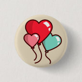 Herz Balloons Button (Vorderseite)