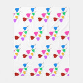 Herz Balloons Fleecedecke (Vorderseite)