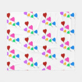 Herz Balloons Fleecedecke (Vorderseite (Horizontal))