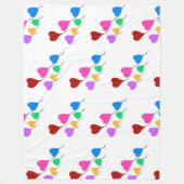 Herz Balloons Fleecedecke (Vorderseite)