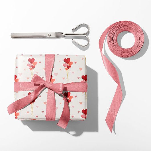 Herz Balloons Geschenkpapier