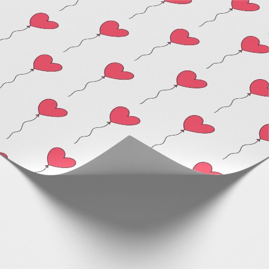 Herz Balloons Geschenkpapier (Ecke)