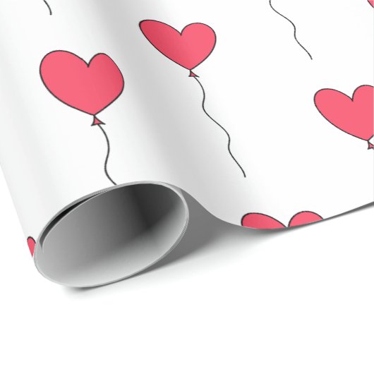 Herz Balloons Geschenkpapier (Rolleneckpunkt)