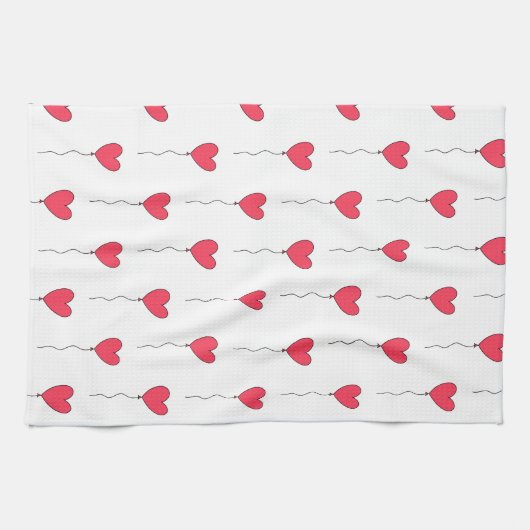 Herz Balloons Geschirrtuch (Horizontal)