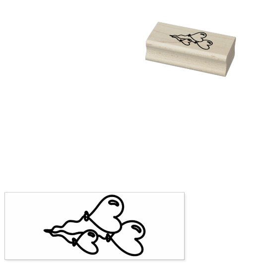 Herz Balloons Gummistempel (Stempel)