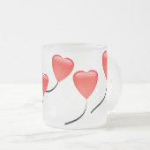 Herz Balloons Mattglastasse (VorderseiteRechts)