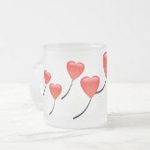 Herz Balloons Mattglastasse (Vorderseite Links)