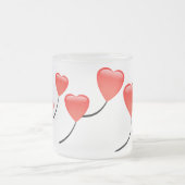 Herz Balloons Mattglastasse (Mittel)