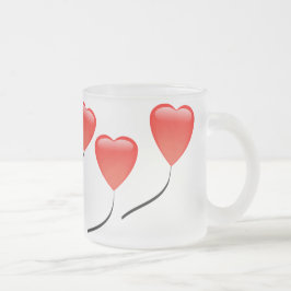 Herz Balloons Mattglastasse