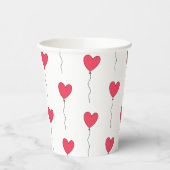 Herz Balloons Pappbecher (Links)