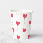 Herz Balloons Pappbecher (Vorderseite)
