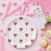 Herz Balloons Pappteller (Party)